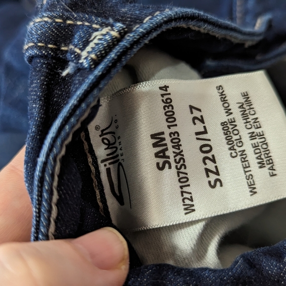 Silver Jeans Sam Boyfriend Distressed Jeans - Picture 2 of 4